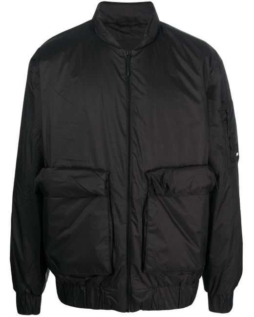 Rains Pouch Pockets Bomber Jacket in Black for Men | Lyst