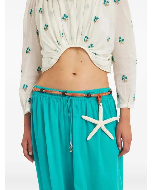 Antik Batik Blue Fruti Sarouel Cotton Trousers