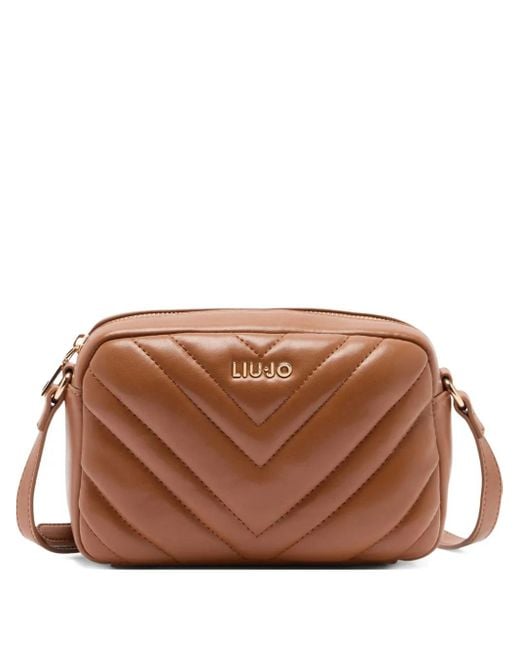 Liu Jo Brown Small Quilted Cross Body Bag