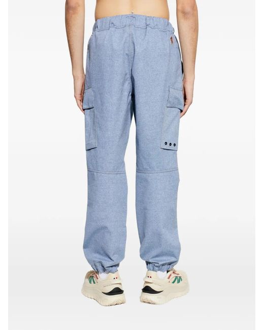Moncler Mediumblue Cotton Trousers for men