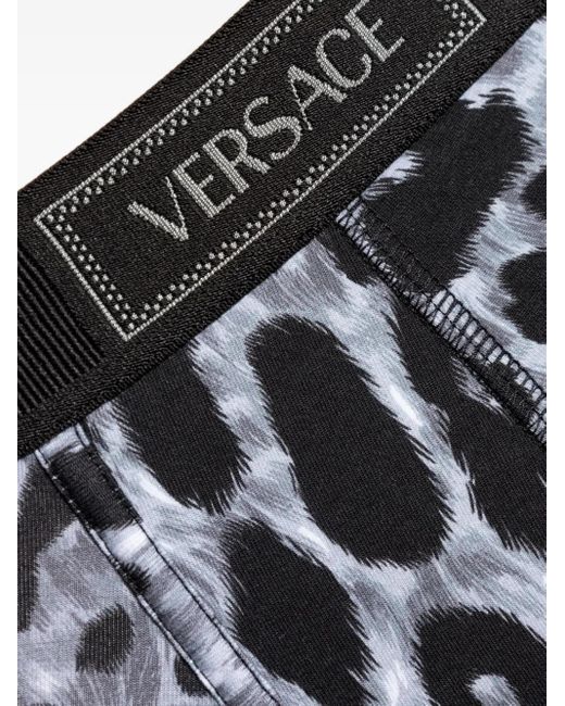 Boxer Leopardati di Versace in Black da Uomo