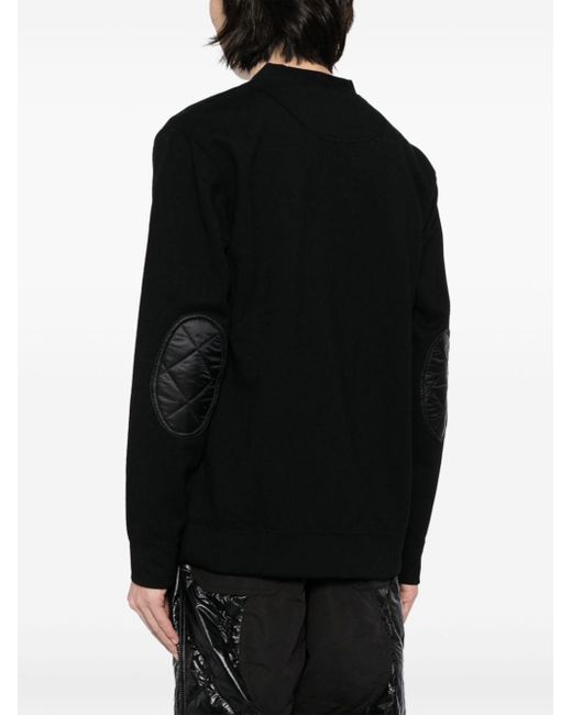 Junya Watanabe Black Quilted-panel V-neck Jacket for men