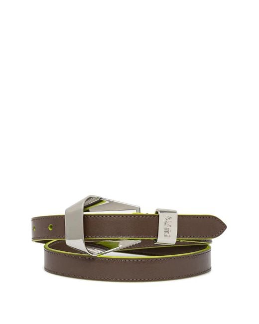 KENZO Ribbon レザーベルト Brown