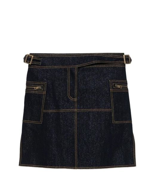 Etro Black Denim Mini Skirt