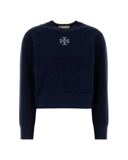 Tory Burch Blue Logo Knitwear