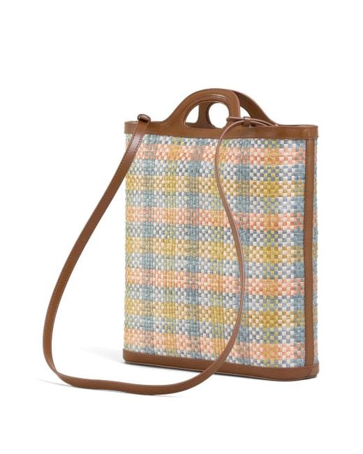 Marni Blue Woven Tote Bag