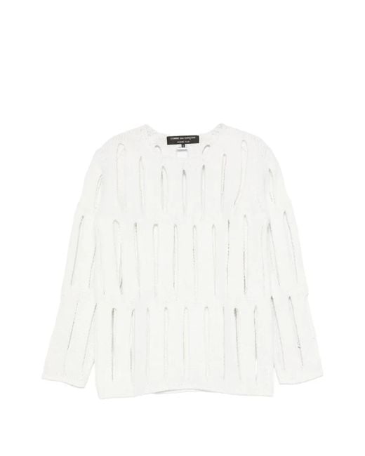 Pull À Découpes Comme des Garçons pour homme en coloris White