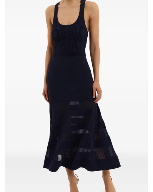 Robe Mi-Longue Reign Côtelée Rebecca Vallance en coloris Blue