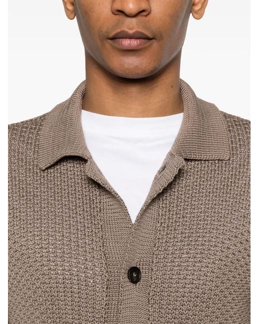 Tagliatore Brown Cardigan À Poches Plaquées for men