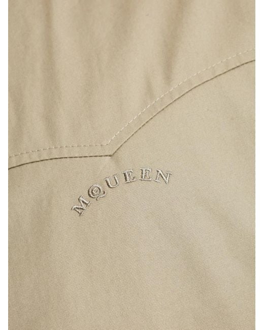 McQueen Natural Zip-Up Bomber Jacket for men