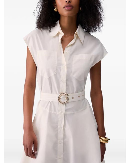 Liu Jo White Shirt Dress With Belt