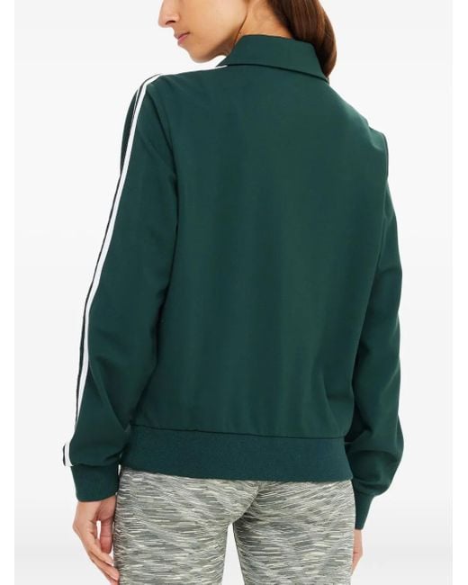 The Upside Green Zip-Front Stripe-Detail Jacket