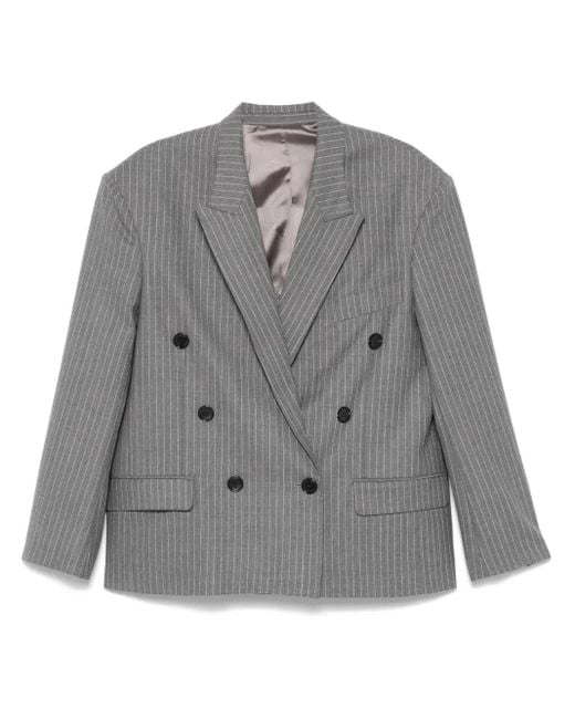 Isabel Marant Gray Medium Double-Breasted Klero Blazer