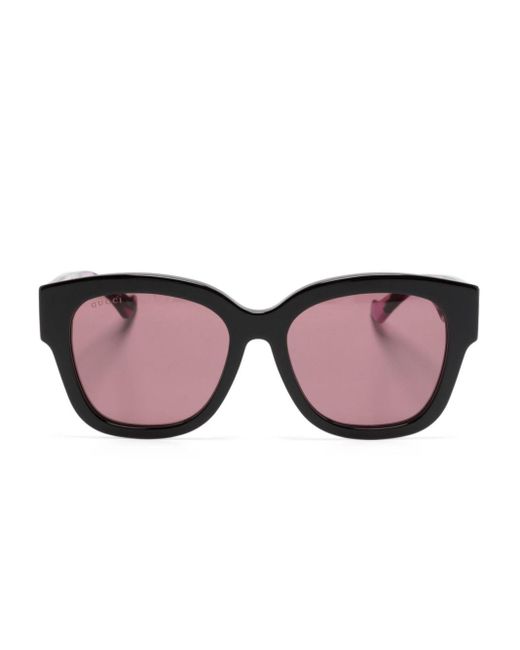 Gucci Pink GG Square-frame Sunglasses