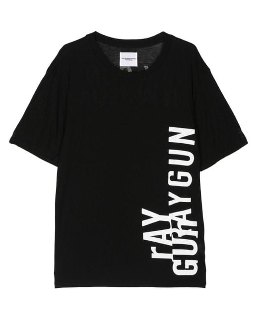 TAKAHIROMIYASHITA The Soloist Black Graphic Letter-print T-shirt for men