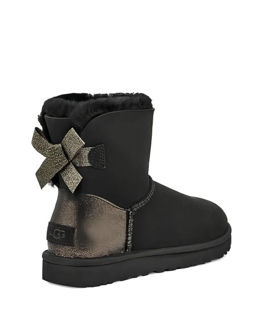 Ugg Black Mini Bailey Bow Ankle Boots