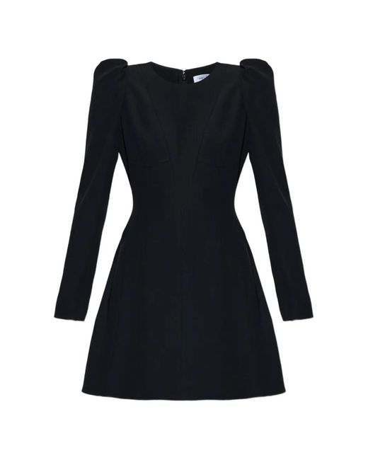 McQueen Black Long-Sleeve Mini Dress