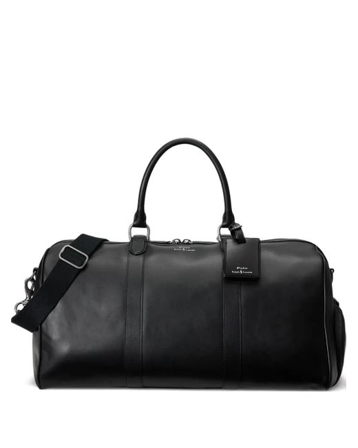 メンズ Polo Ralph Lauren レザー ダッフルバッグ Black