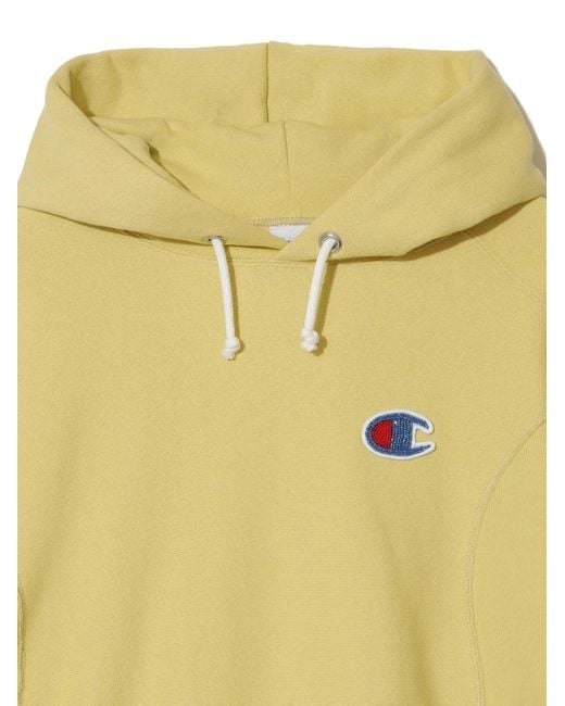 Undercover Yellow Logo-Patch Drawstring Hoodie