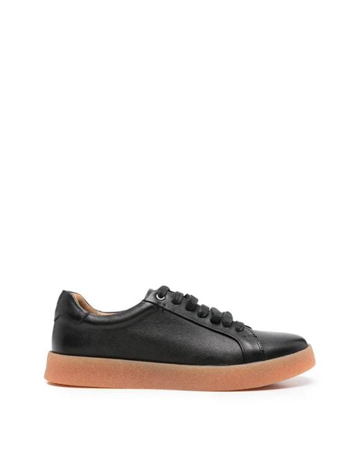 SERGIO MORETTI FIRENZE Black Leather Sneakers for men