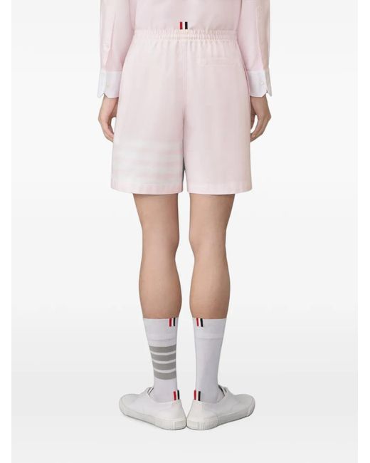 Thom Browne Pink Short Oxford À 4 Bandes Signature for men