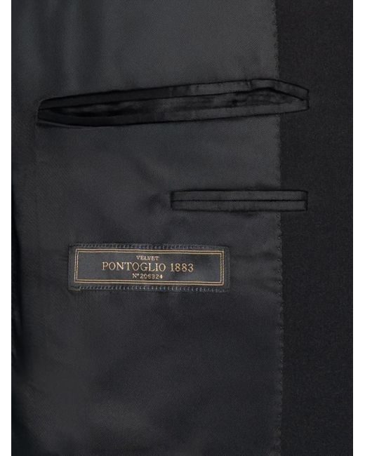Franzese Collection Black Peak-Lapels Blazer for men