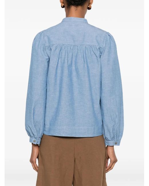 A.P.C. Gesmockte Blouse in het Blue