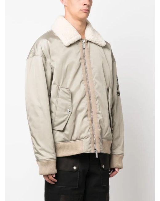 DSquared² Natural Logo-Print Bomber Jacket for men