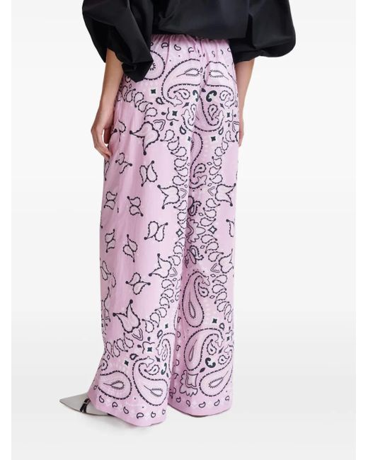 Essentiel Antwerp Hintwerpen Broek Met Wijde Pijpen in het Purple