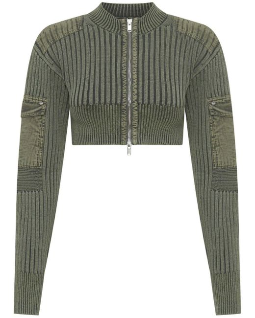 Dion Lee Green Cropped-Pullover