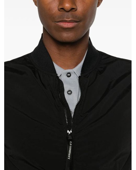 C P Company Black Veste Bomber Nycra-R Lens for men