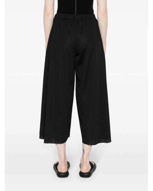 Pleats Please Issey Miyake Black A-poc Cropped Trousers