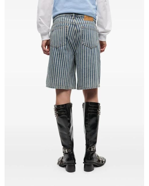 Ganni Blue Striped Shorts
