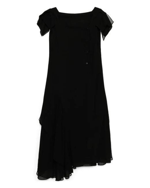 Abito Con Scollo Squadrato di Yohji Yamamoto in Black