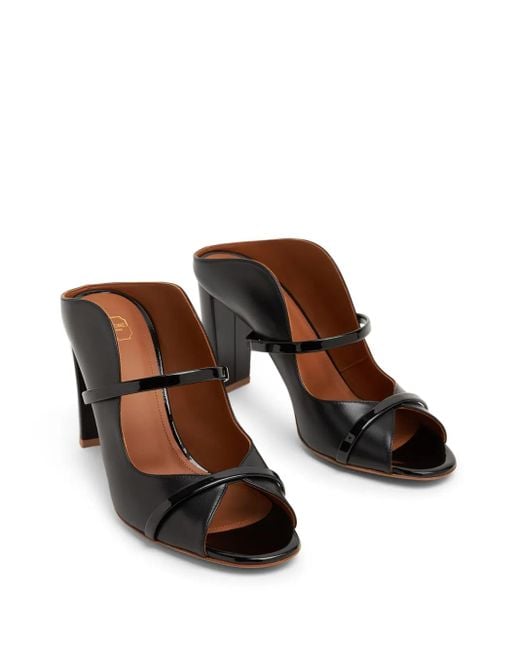 Malone Souliers Black Block-Heel Sandals