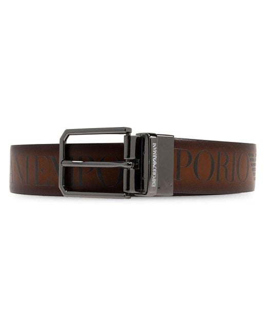 emporio armani leather belt