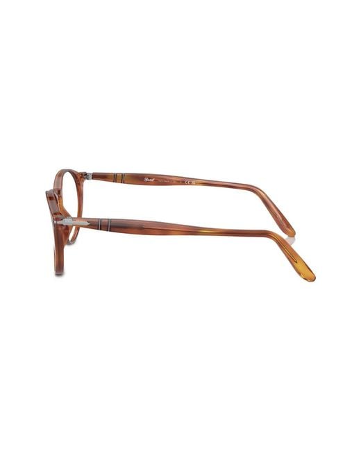 Persol Brown Round Frame Glasses for men