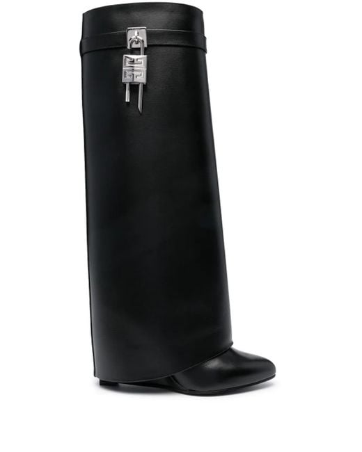Givenchy Black 'Shark Lock' Stiefel