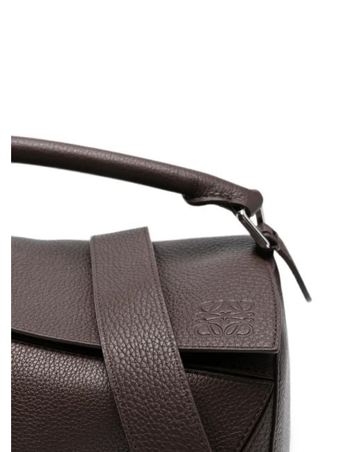 Loewe Black Puzzle Large Leather Handbag for men
