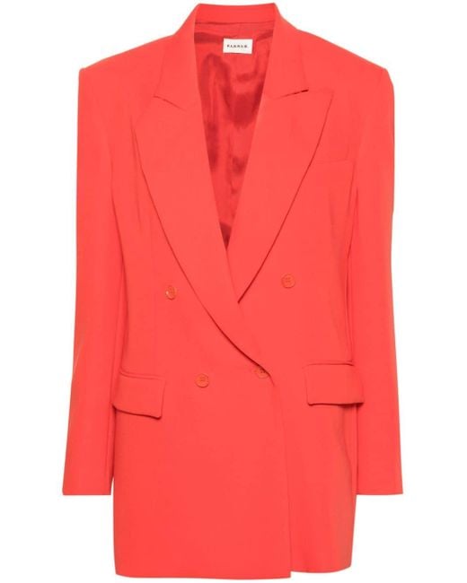 P.A.R.O.S.H. Pink Double-breasted Blazer