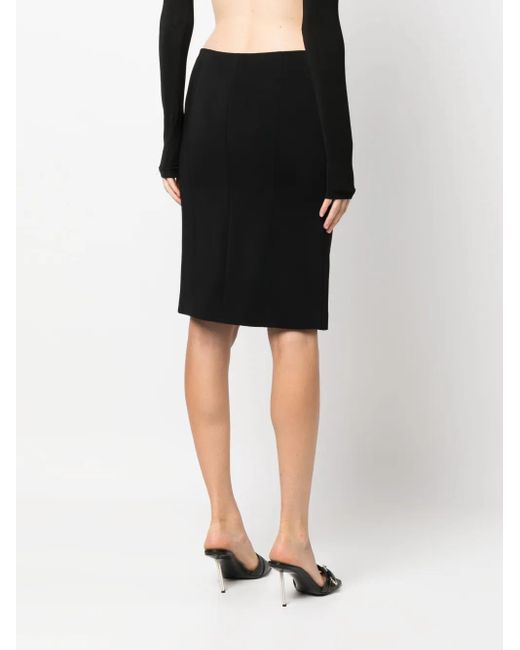 Tom Ford Black Zip-Detail Pencil Skirt