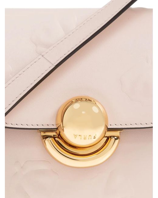 Furla Natural Mini Sfera Umhängetasche mit Prägung