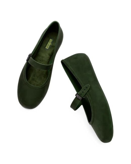 Melissa Green Soft Ballerina Velvet Ballet Flats