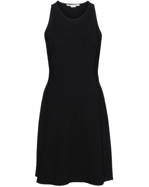 Stella McCartney Black Kleid mit rundem Ausschnitt