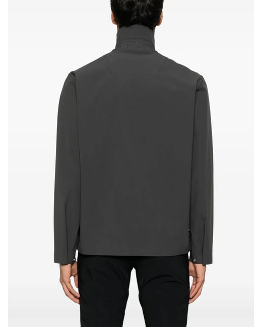 メンズ Stone Island ロゴ シャツジャケット Black