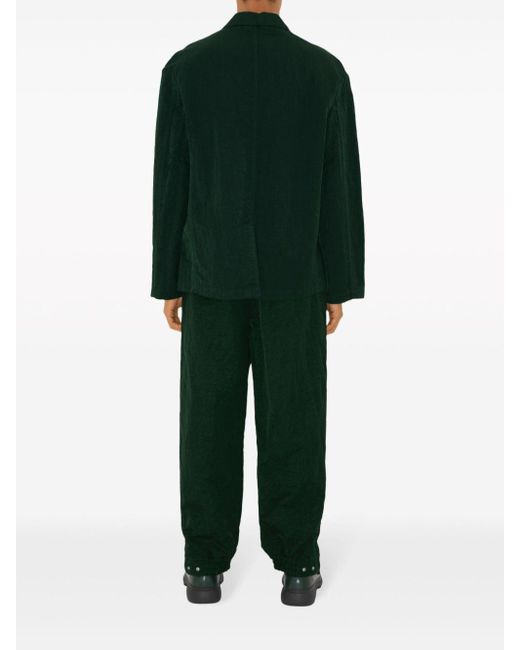 Burberry Green Drawstring Tailored Trousers for men