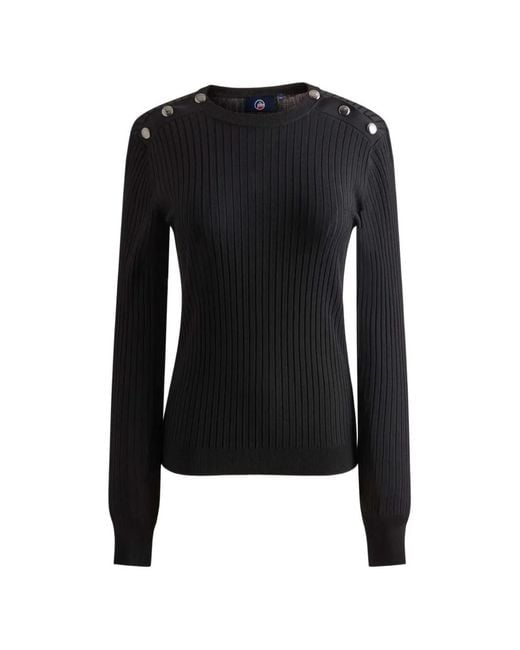 Fusalp Black Ribbed-Knit Sweater