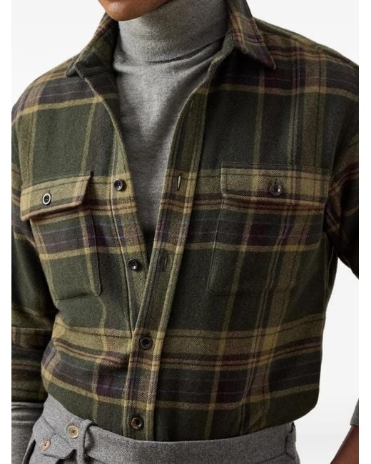 Ralph Lauren Green Surchemise À Poches Poitrine for men