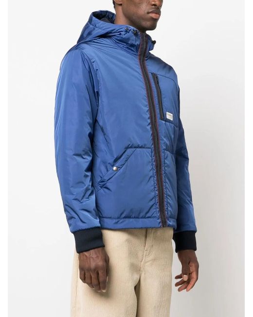 Fay Blue Padded Zipped Jacket for men