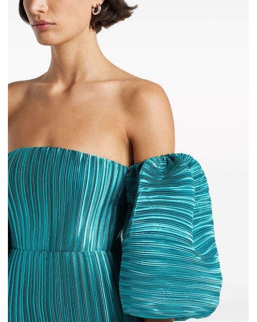 L'idée Green Sirène Off-shoulder Gown